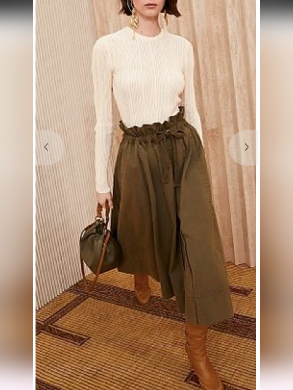NWOT Ulla Johnson Maxi Skirt Olive Green